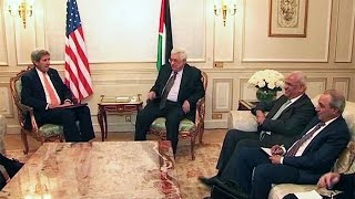 Watch Kerry and Abbas in Paris talks on Middle East peace Video