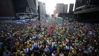 Watch Brazilians protest against Rousseff, Temer days before Games Video