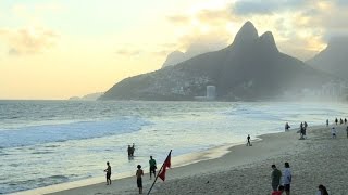 Watch Waves hit Olympic Broadcasting Services building on Copacabana Video