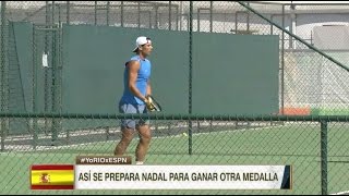 Watch Rafael Nadal's 1st practice at the Rio Olympics. 1 Aug 2016 Video