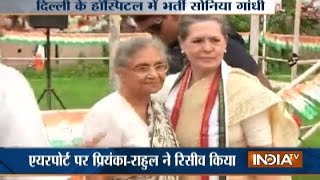 Watch Sonia Gandhi cuts short road show in Varanasi, back in Delhi for health check-up Video