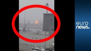 Watch Emirates Airline flight explodes into fireball after crash-landing at Dubai airport Video