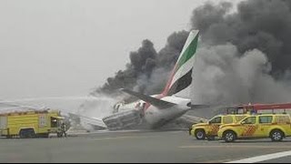 Watch LIVE CrashLanding in Dubai of Emirates Plane Video
