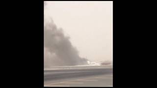 Watch Plane bursts into flames after Dubai crash landing Video