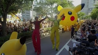 Watch Pikachu parade as Japan goes Pokemon crazy Video