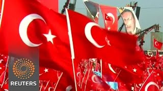 Watch Massive Erdogan rally a show of strength after failed coup Video
