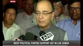 Watch FM Arun Jaitley: Most political parties support GST bill Video