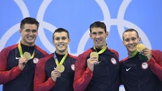 Watch Olympics: US swimmers talk medals, doping Video