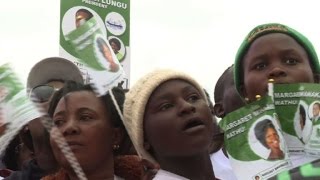Watch Supporters of Zambian president hold rally ahead of vote Video