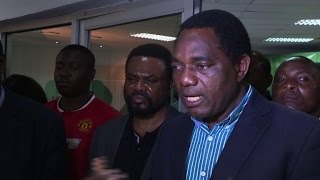 Watch Zambian presidential challenger claims election fraud Video