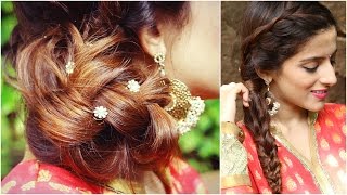 Watch Hairstyles for Raksha Bandhan Indian Hairstyles Medium to Long Hair Video