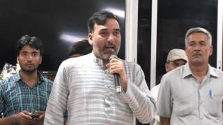 Watch Delhi Labour Minister Addresses the Labourers regarding Minimum Wage Rise Video