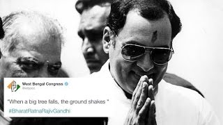 Watch WBPCC tweets Rajiv Gandhi's controversial quote on his birth anniversary Video