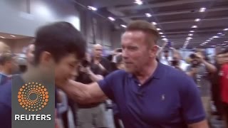 Watch Arnold Schwarzenegger launches Hong Kong sports fest Video
