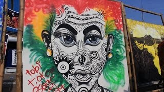 Watch Ghanaian artists display work at annual street art festival Video