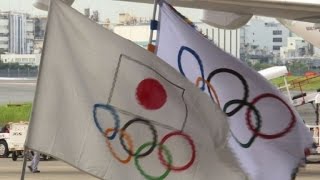 Watch Olympic flag arrives in Tokyo for 2020 Games Video