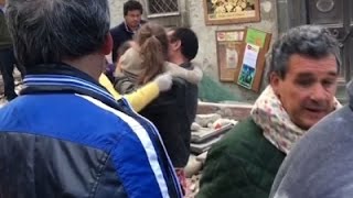 Watch Raw: Man and Girl Rescued from Italy Rubble Video