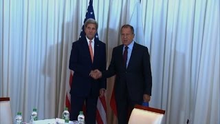 Watch Kerry, Lavrov kick off Syria talks in Geneva Video