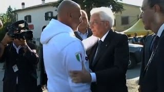 Watch Raw: Italy's President Views Amatrice Damage Video