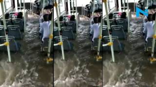 Watch What happens when a DTC bus rides through flooded area Video