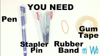 Watch How to make PEN GUN with RUBBER BAND Video