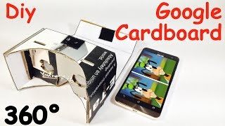 Watch How to Make a GOOGLE CARDBOARD at Home - Virtual reality Headset - DIY Video