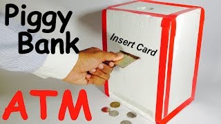 Watch How to Make Piggy Bank ATM Machine at Home - DIY Craft for Kids Video