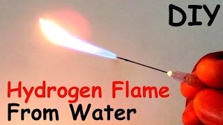 Watch How to Make a HYDROGEN FLAME GENERATOR from WATER at HOME - DIY Video