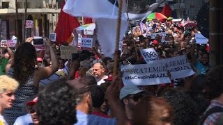 Watch Thousands protest against new Brazil president Video