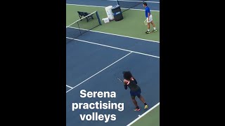 Watch Serena Williams practicing before match against Simona Halep at US Open 2016 - September 7 Video