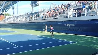 Watch Serena Williams practicing before match against Karolina Pliskova at US Open 2016 - September 8 Video