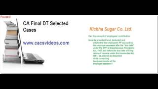 Watch CA Final DT Selected Cases Part 6 NOV 15 by cacsvideos Video