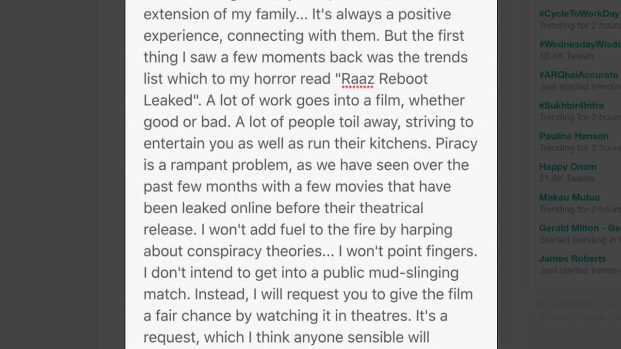 Watch Raaz Reboot LEAKED ONLINE | Emraan Hashmi SHOCKED Video