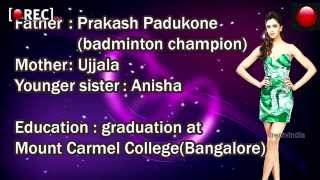 Watch Bollywood Actress Deepika Padukone Profile Biography Awards Favourites Movies Facts List slideshow Video