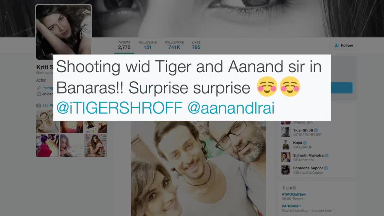Watch 1st Look: Kriti Sanon And Tiger Shroff In Anand L. Rai's Next Video