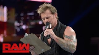 Watch Chris Jericho unveils "The List of Jericho": Raw, Sept. 19, 2016 Video