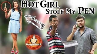 Watch Hot Girl Stole My Pen - Pranks in India 2016 - Unglibaaz Video