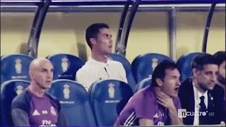 Watch Cristiano Ronaldo Angry Reaction after  Substitution - Las Palmas vs Real Madrid 2:2 La Liga Video