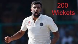 Watch R Ashwin becomes 1st Indian to take fastest 200 wickets in test Video