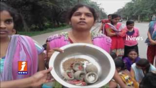 Watch Hyderabad Osmania University Girl Students Stage Agitation against Food | iNews Video