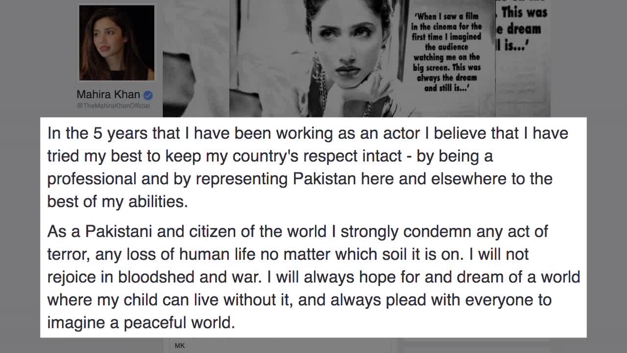 Watch Mahira Khan's This Remark On Uri Attack Is A Must Watch Video