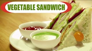 Watch Vegetable Sandwich - Healthy Breakfast Recipe - Quick And Easy - Vegetarian Recipes Video
