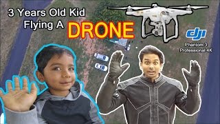 Watch SID, 3 Year old Boy & -, Flying a Drone DJI Phantom. VLog. Video