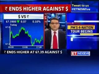 Watch Rupee closes stronger against US dollar at 67.40 Video