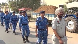 Watch Rapid Action Force marches in Patiala to protect the city against SYL issue protests Video