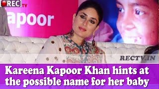 Watch Kareena Kapoor Khan hints at the possible name for her baby - Latest Bollywood news updates gossips Video
