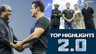 Watch 2.0 First Look Launch - TOP HIGHLIGHTS - Rajnikanth, Akshay Kumar, Salman Khan Video