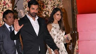 Watch John Abraham With Wife Priya Runchal At Ambani's Wedding Party Video