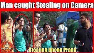 Watch Man caught red handed stealing Mobile Phone Pranks in India 2016 Unglibaaz Video