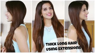 Watch How To: Easily Clip On Long Hair Extensions For Volume And Length | Apply Clip In Hair Extensions Video